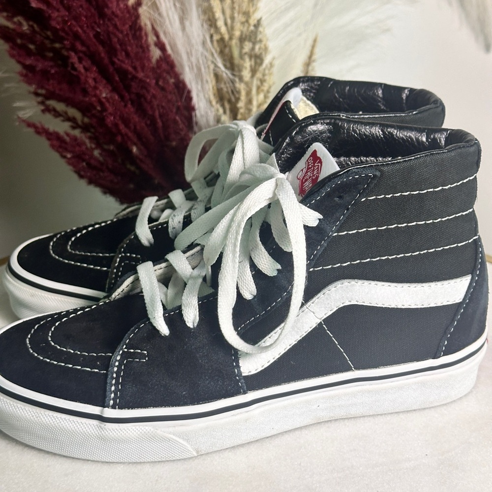 Vans Men's/Unisex Black and White Sk8-High-Top Sneakers size 6.5W 5M - Picture 4 of 7